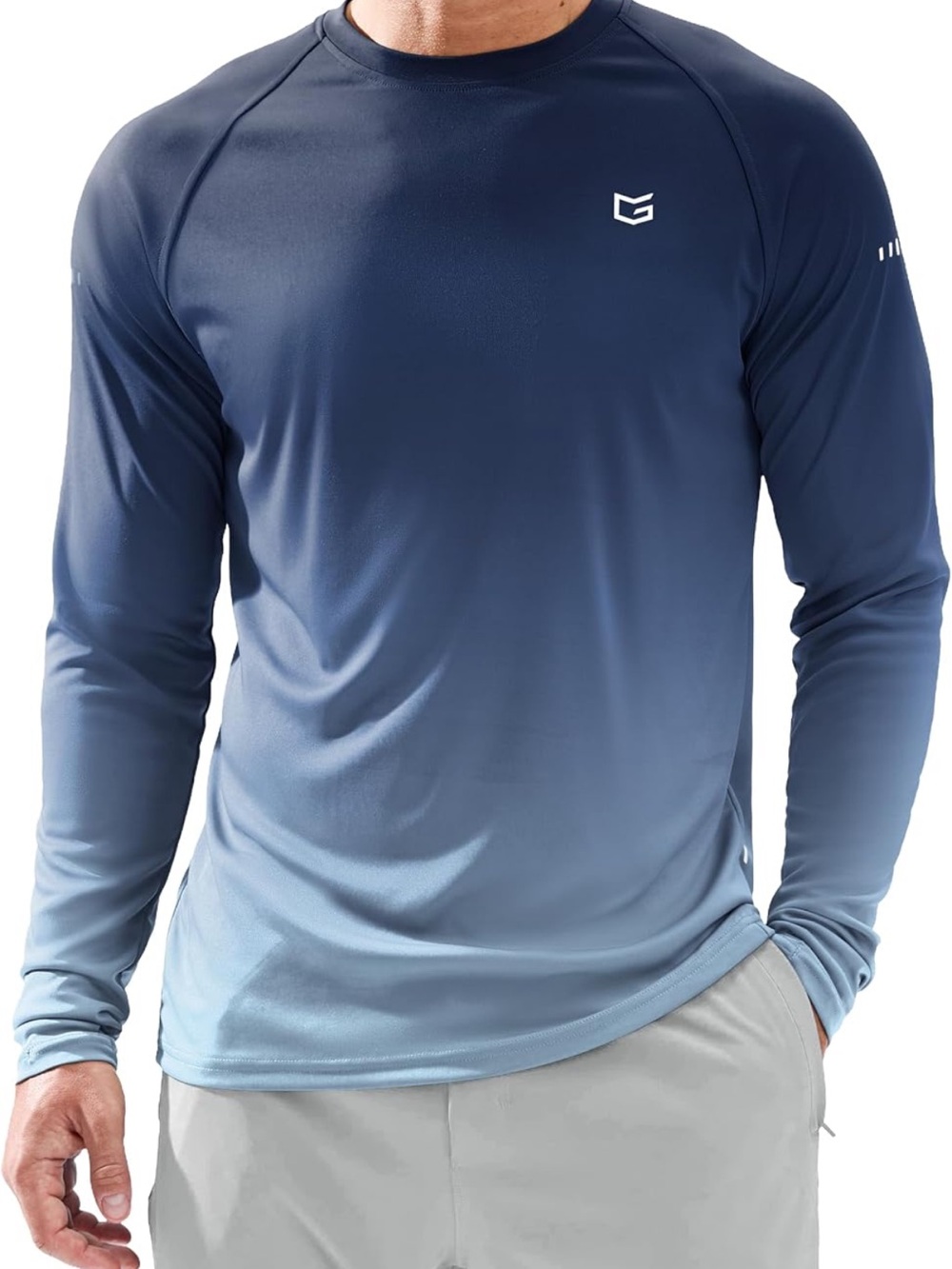 NWTGradual Men’s Sun protection swim long sleeve UPF 50+ rash guard shirt